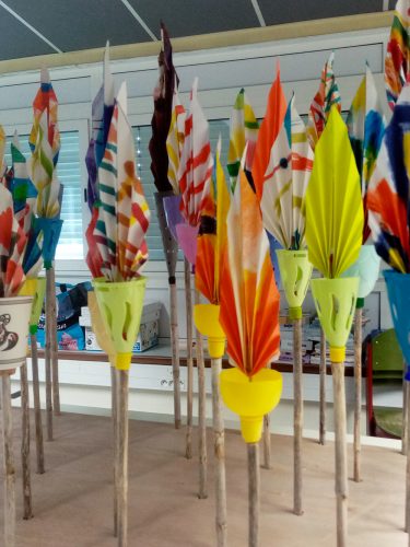 FLAMME OLYMPIQUE / ROULE POUR TA FLAMME / PEINTURE ORIGAMI