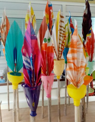 FLAMME OLYMPIQUE / ROULE POUR TA FLAMME / PEINTURE ORIGAMI