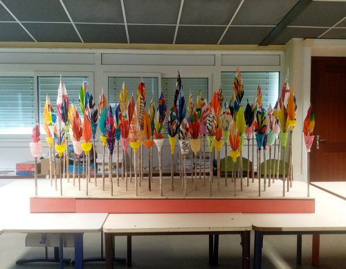 FLAMME OLYMPIQUE / ROULE POUR TA FLAMME / PEINTURE ORIGAMI