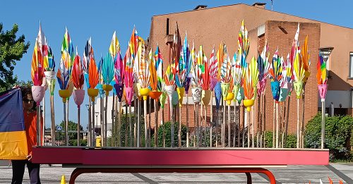 FLAMME OLYMPIQUE / ROULE POUR TA FLAMME / PEINTURE ORIGAMI