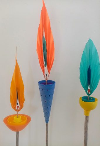 FLAMME OLYMPIQUE / ROULE POUR TA FLAMME / PEINTURE ORIGAMI