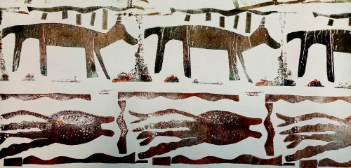 frise-tampons-animaux-mythologie